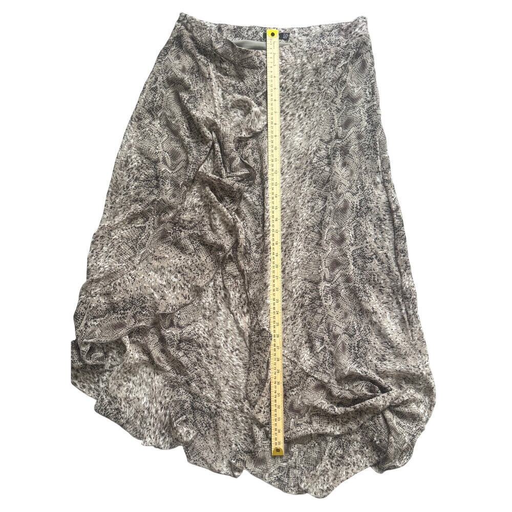 Boohoo Women’s Snake Print Ruffle Midi Skirt - Size US‎ 12 / UK 16 / EU 44 - Picture 3 of 5